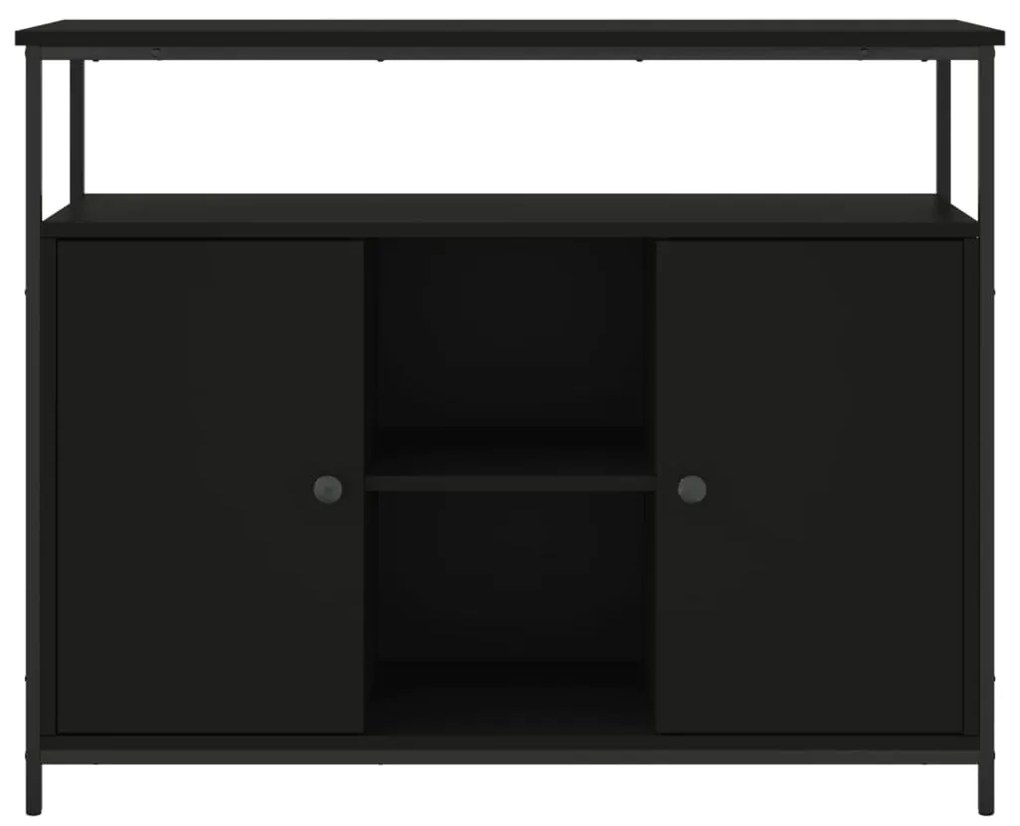 vidaXL Μπουφές Μαύρος 100x35x80 εκ. από Επεξεργασμένο Ξύλο