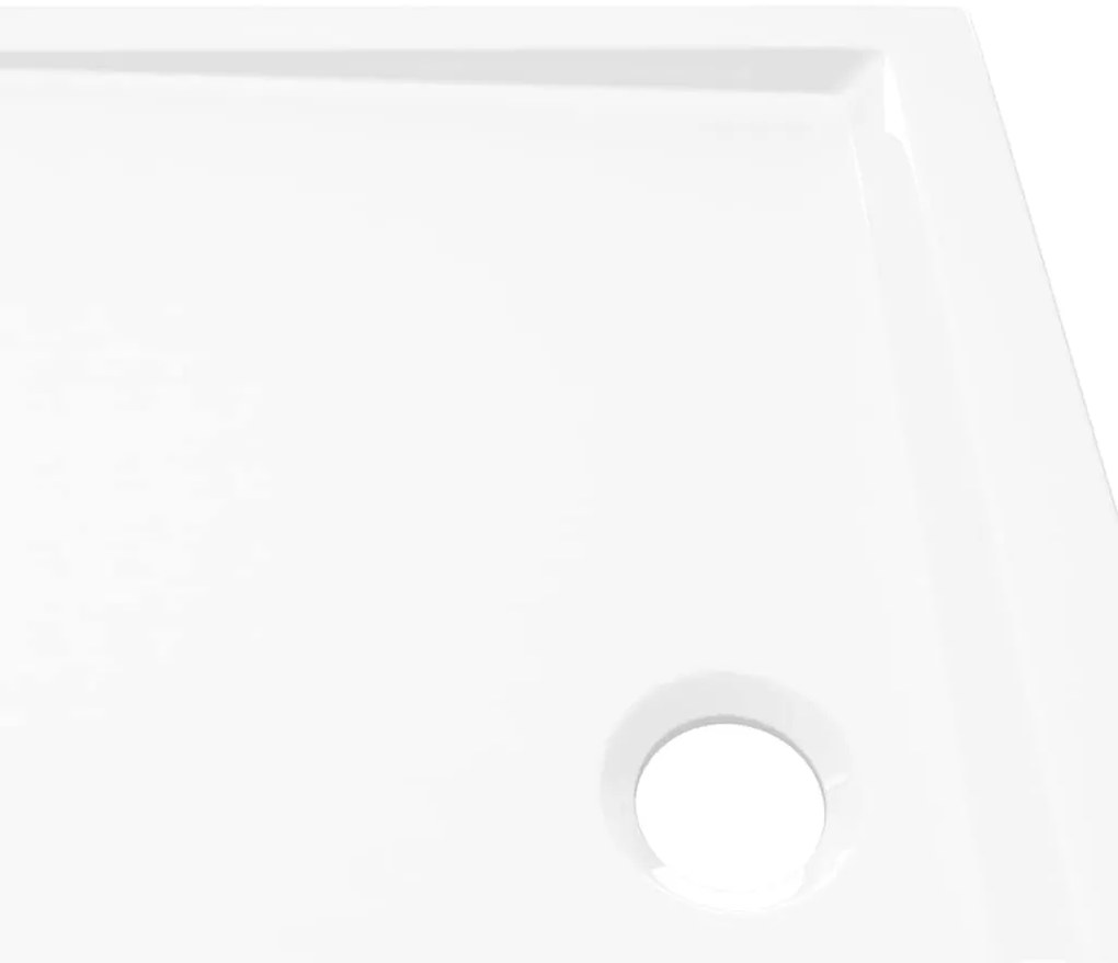 vidaXL Βάση Ντουζιέρας Ορθογώνια Λευκή 70x90 εκ. από ABS