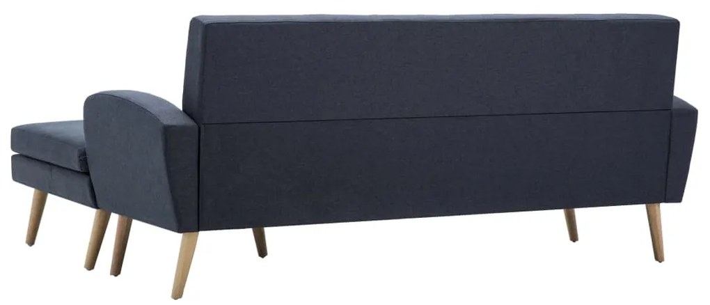 vidaXL Καναπές Γωνιακός Σκούρο Γκρι 186 x 136 x 79 εκ. Υφασμάτινος