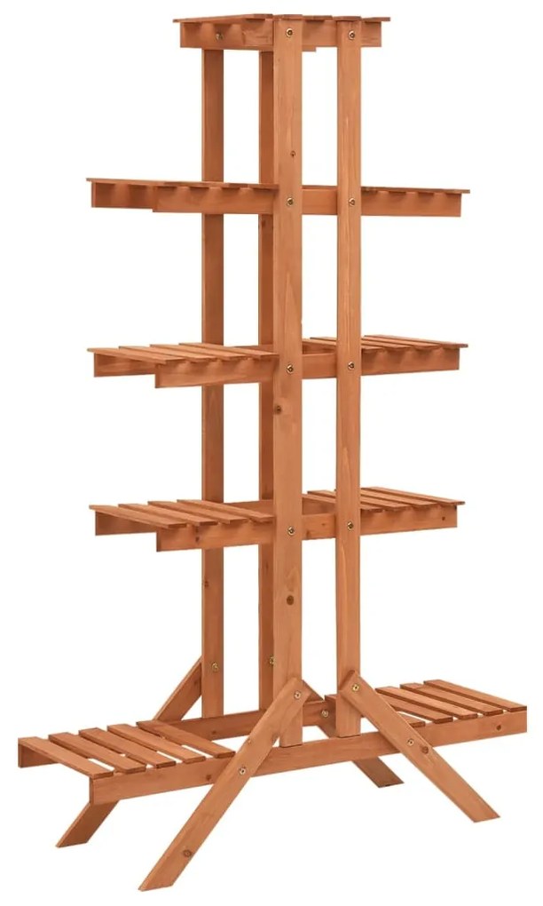 vidaXL Ραφιέρα Φυτών 83 x 25 x 132 εκ. από Μασίφ Ξύλο Ελάτης