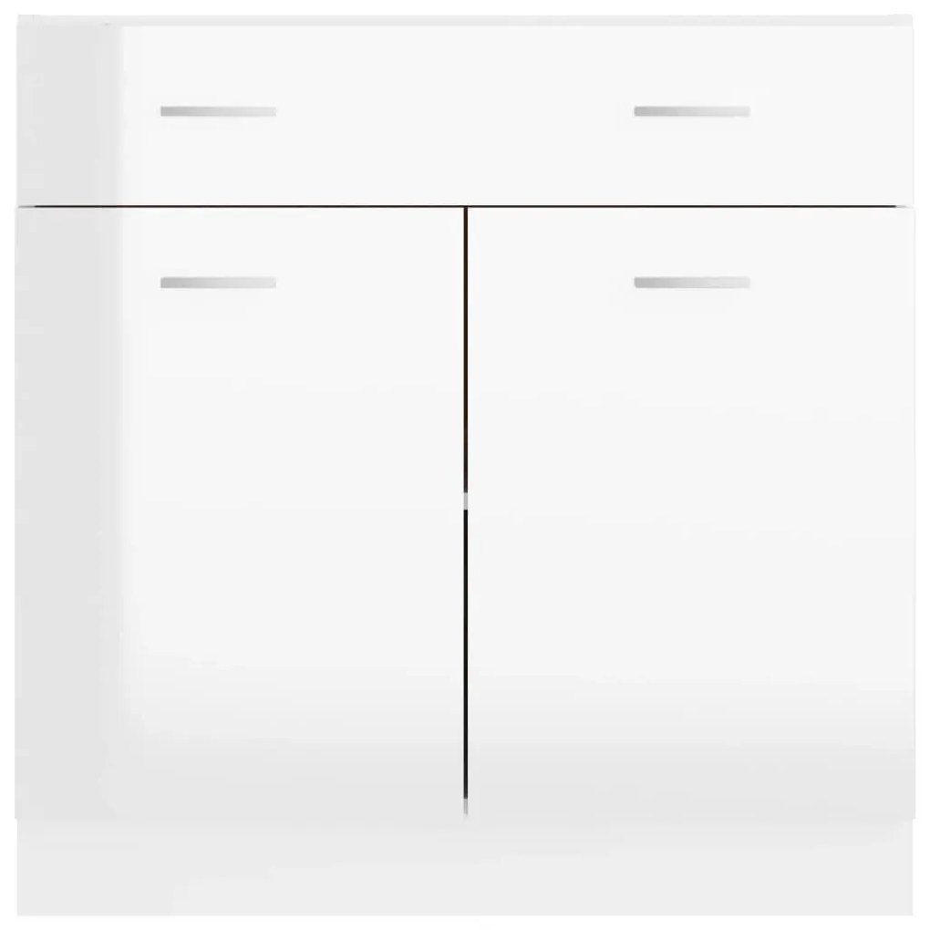 vidaXL Ντουλάπι Νεροχύτη Lyon Γυαλιστερό Λευκό 80x46x81,5εκ.