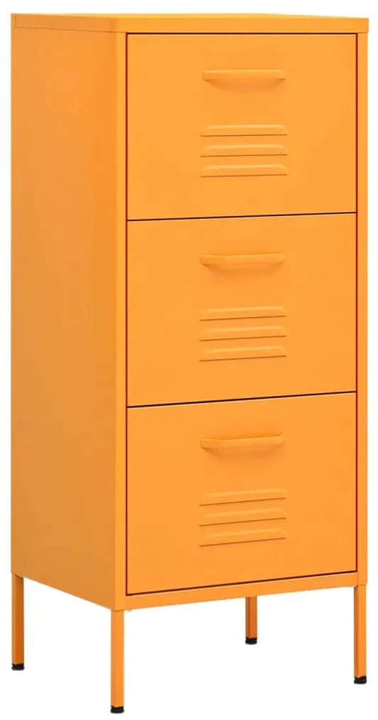 vidaXL Ντουλάπι Αποθήκευσης Μουσταρδί 42,5 x 35 x 101,5 εκ. από Ατσάλι