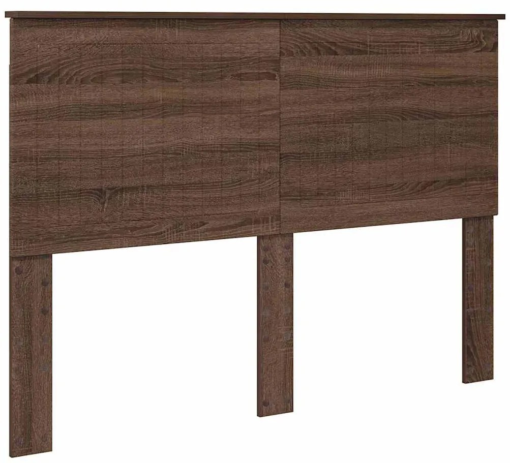 vidaXL Κεφαλάρι με κεφαλάρι Καφέ δρυς 140 cm Επεξεργασμένο ξύλο