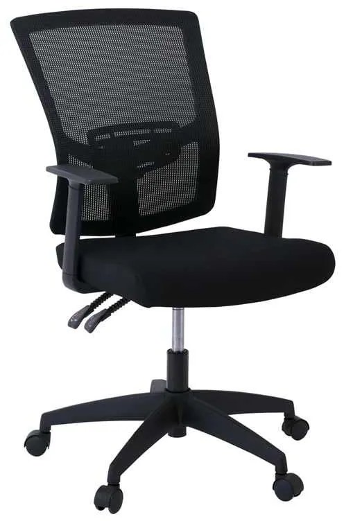 Πολυθρόνα Γραφείου Bf2910 Μαύρο Mesh / Ύφασμα . Διάσταση: 58x52x88/96cm