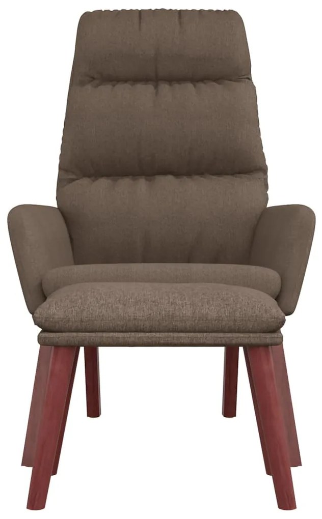 vidaXL Πολυθρόνα Relax Taupe Υφασμάτινη με Σκαμπό