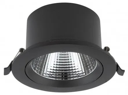 Χωνευτό Φωτιστικό Οροφής Downlight LED 15W Μαύρο-Ασημί 3000Κ Egina 10557 Nowodvorski 10557 Μαύρο-Ασημί