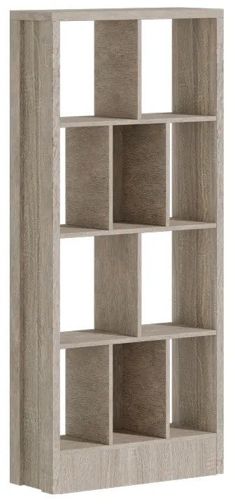 Βιβλιοθήκη Dividre pakoworld sonoma oak μελαμίνης 80x30x181εκ (1 τεμάχια)