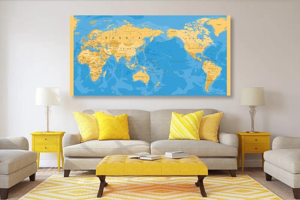 Εικόνα του παγκόσμιου χάρτη σε ένα ενδιαφέρον σχέδιο