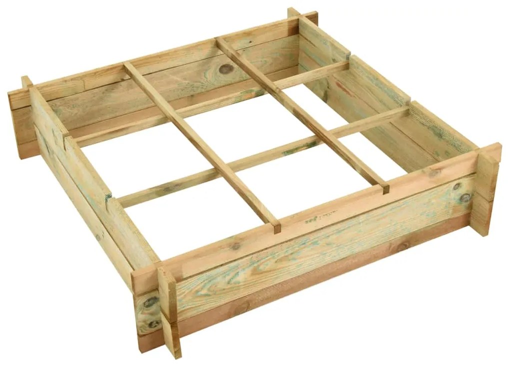 vidaXL Ζαρντινιέρα Υπερυψωμένη 90 x 90 x 20 εκ. από Εμποτισμένο Ξύλο