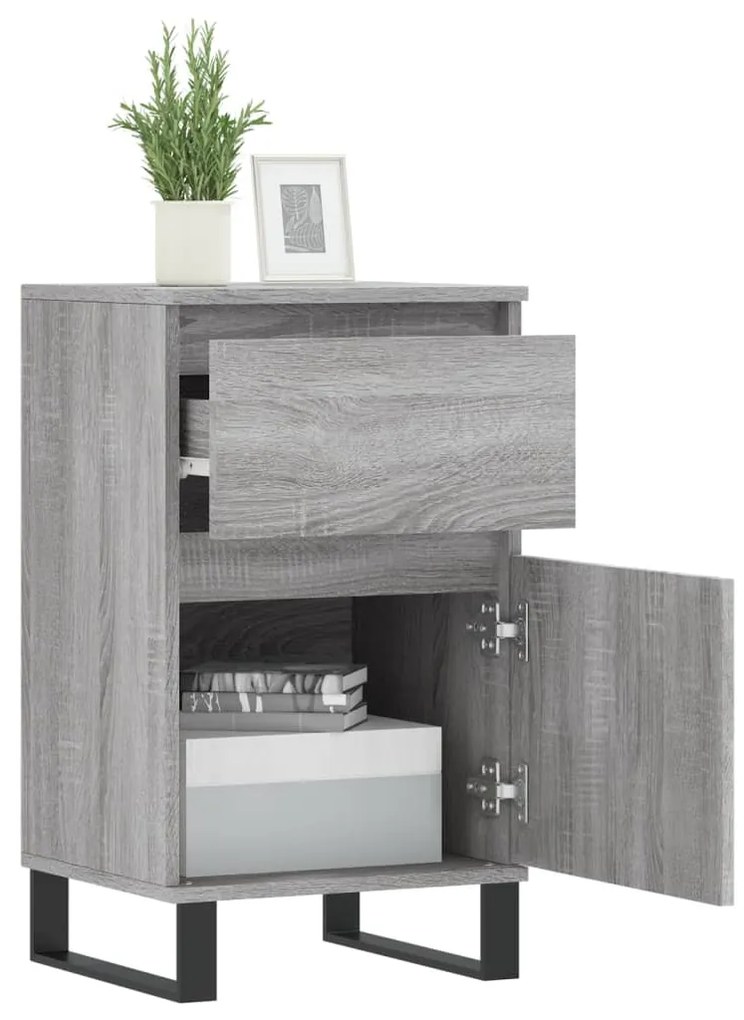 vidaXL Συρταριέρα Γκρι Sonoma 40 x 35 x 70 εκ. από Επεξεργασμένο Ξύλο