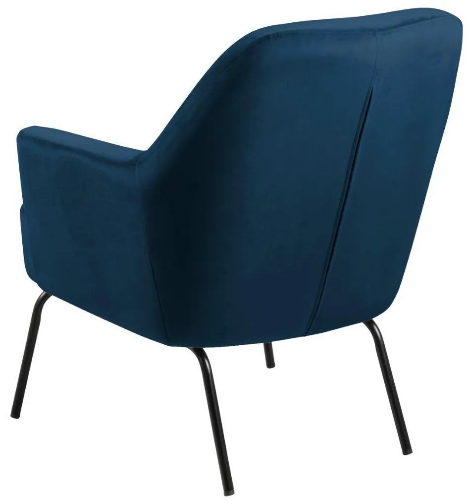 Πολυθρόνα Oakland 525, Μπλε, 83x75x75cm, Ταπισερί, Πόδια: Μεταλλικά