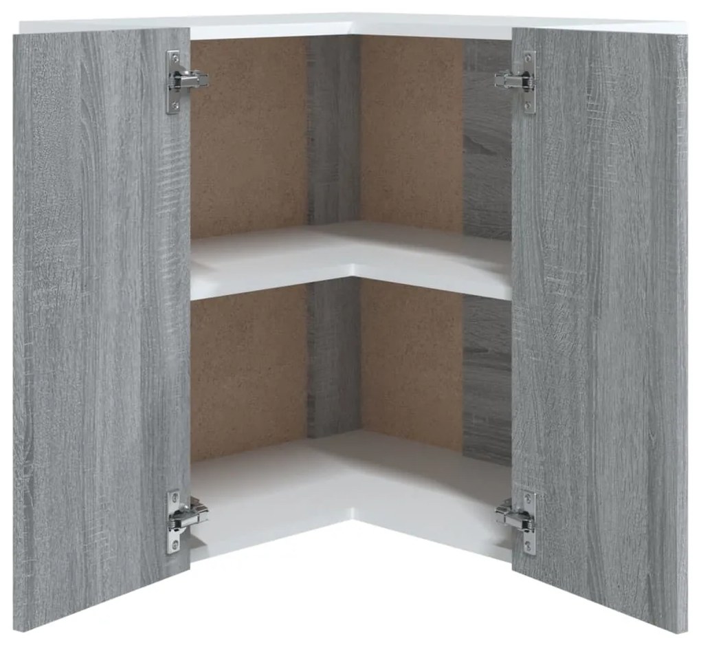 vidaXL Ντουλάπι Κρεμαστό Γωνιακό Lyon Γκρι Sonoma 57x57x60εκ.