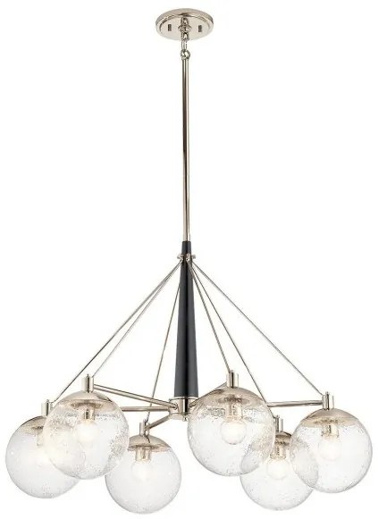 Πολυέλαιος Κρεμαστό Φωτιστικό 6xE27 Νίκελ Marilyn QN-MARILYN6 Quintiesse Elstead Lighting-QN-MARILYN6-Νίκελ Ματ QN-MARILYN6