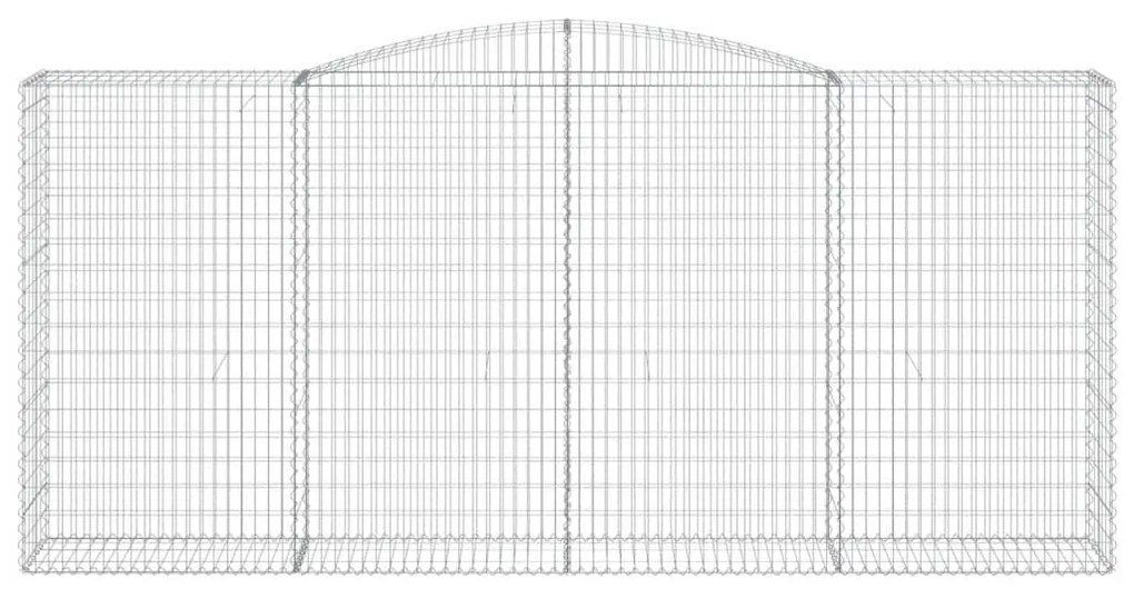 vidaXL Συρματοκιβώτια Τοξωτά 4 τεμ. 400x50x180/200 εκ. Γαλβαν. Ατσάλι