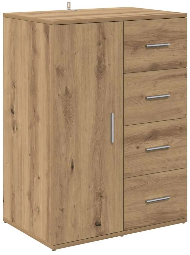 vidaXL Πλαϊνό γραφείο Artisan Oak 59 x 39 x 80 εκ. Επεξεργασμένο ξύλο