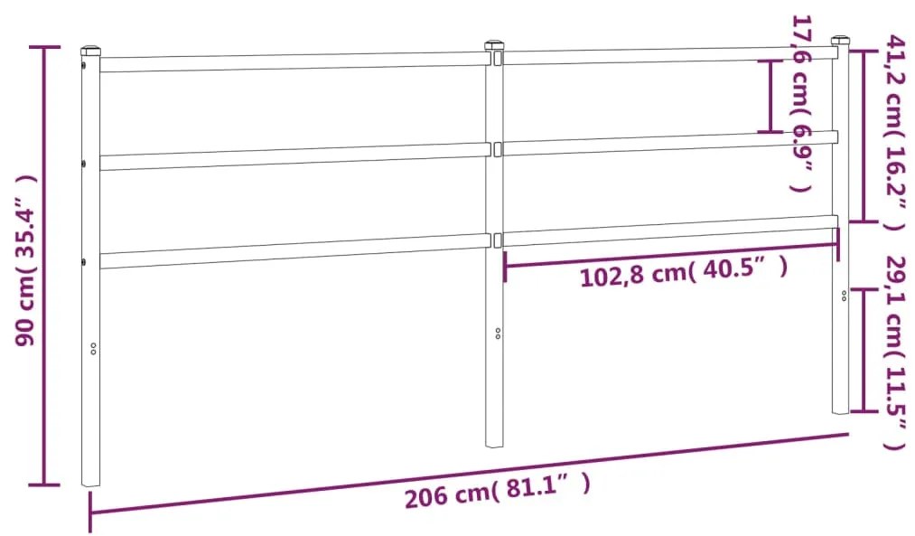 vidaXL Κεφαλάρι Μαύρο 200 εκ. Μεταλλικό