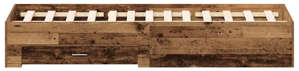 vidaXL Κρεβάτι με Συρτάρια Παλαιό ξύλο 160 x 200 cm Επεξεργασμένο ξύλο