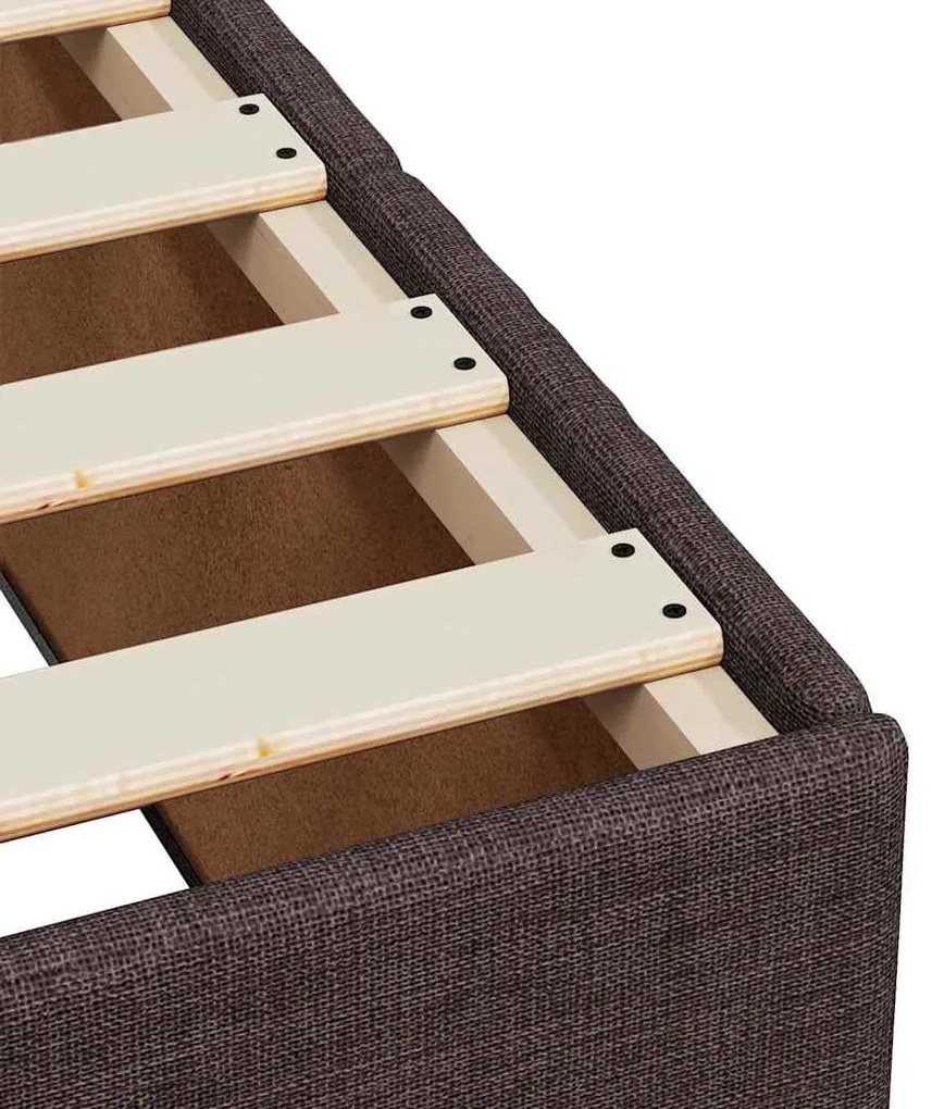 ΚΡΕΒΑΤΙ BOXSPRING ΜΕ ΣΤΡΩΜΑ ΣΚΟΥΡΟ ΚΑΦΕ 120X200 ΕΚ. ΥΦΑΣΜΑΤΙΝΟ 3285466