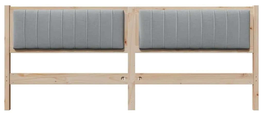 vidaXL Ταπετσαρισμένο κεφαλάρι Καφέ 200 cm Στερεά ξυλεία πεύκου