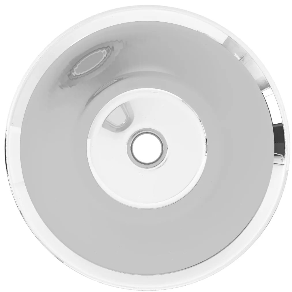 vidaXL Νιπτήρας Ασημί 42 x 14 εκ. Κεραμικός