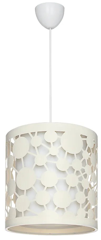 GloboStar® PETAL 203-0067 Μοντέρνο Κρεμαστό Φωτιστικό Καπέλο Μονόφωτο 1 x E27 IP20 Μπεζ Πλαστικό - Μ23.5 x Π23.5 x Υ76cm