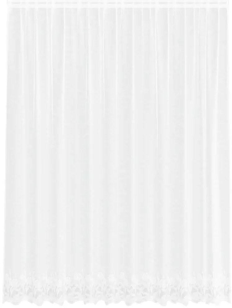 vidaXL Κουρτίνες με κουρτίνες Floral Λευκό 300 x 240 cm Πολυεστέρας