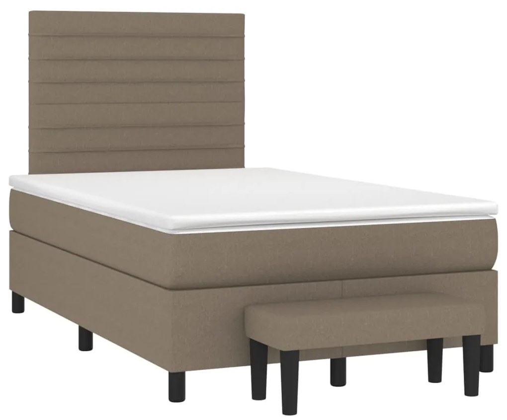 ΚΡΕΒΑΤΙ BOXSPRING ΜΕ ΣΤΡΩΜΑ TAUPE 120X200 ΕΚ. ΥΦΑΣΜΑΤΙΝΟ 3136665