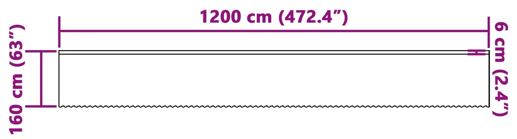 vidaXL Κουρτίνες με κουρτίνες Floral Λευκό 1200 x 160 cm Πολυεστέρας