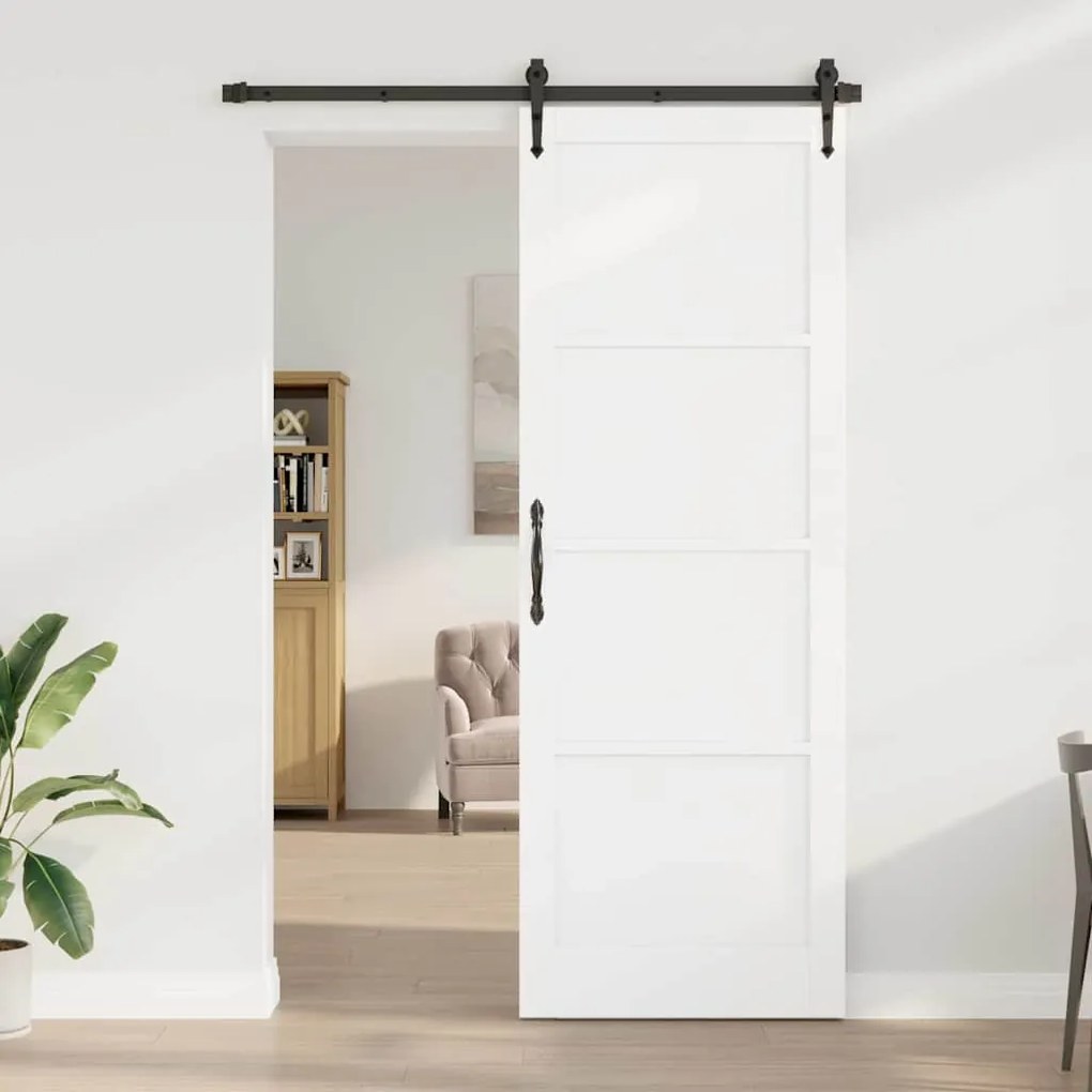 vidaXL Εσωτερική Πόρτα 'ORKDAL' Λευκή 83x232x4 εκ. Σταθερή Ξύλινη Πεύκης