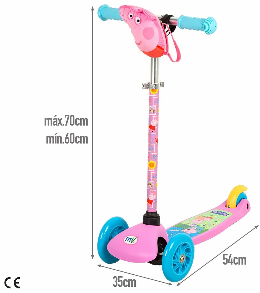 Σκούτερ Peppa Pig Μέταλλο Πλαστική ύλη Πολύχρωμο