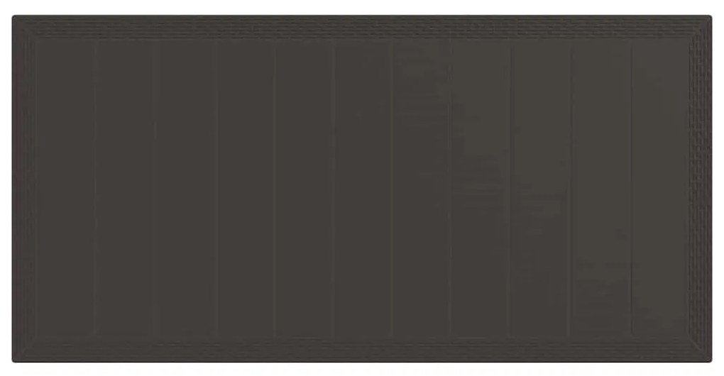 vidaXL Σέτ φαγητού για κήπο 9 pcs Καφέ Rattan Polt