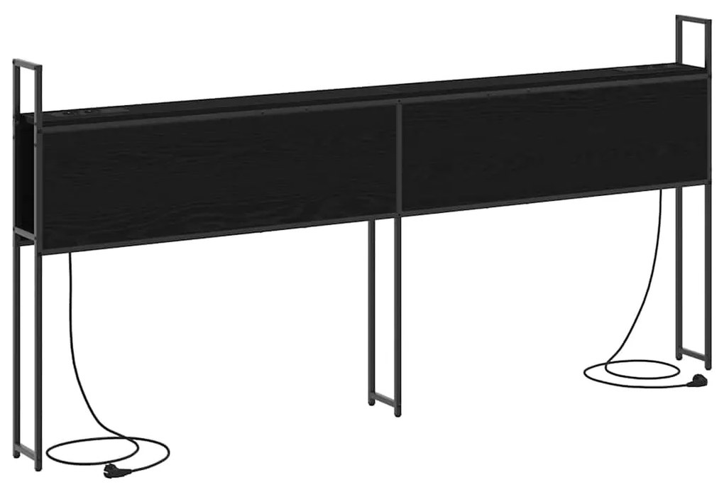 vidaXL Κεφαλάρι Αποθήκης Μαύρη δρυς 180 cm Επεξεργασμένο ξύλο