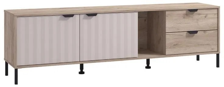 Έπιπλο Τηλεόρασης Vandea 4K2F2V Γκρί Δρύς - Cashmere 183x40x54 εκ. 183x40x54 εκ.