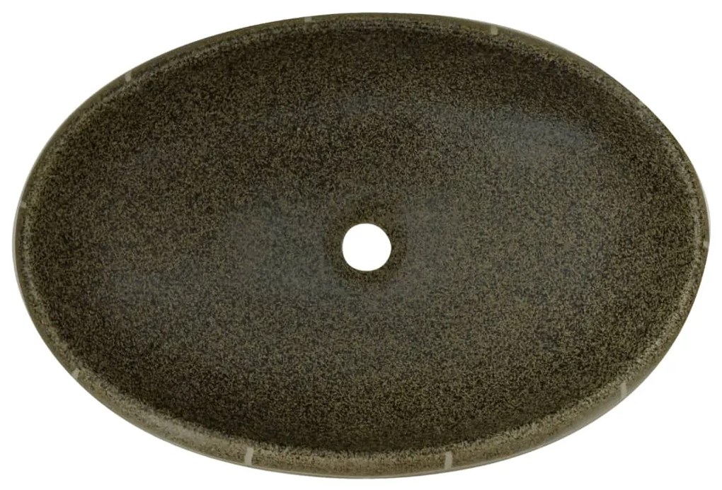 vidaXL Νιπτήρας Οβάλ Πολύχρωμος 59 x 40 x 15 εκ. Κεραμικός
