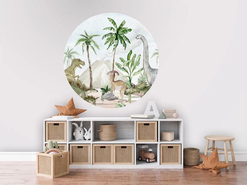 Dino Joy Ταπετσαρια Τοιχου Πρασινο Στρογγυλη 80cm