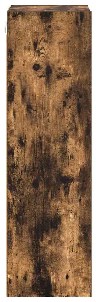 vidaXL Κρεμαστό ντουλάπι Καπνιστό Δρύς 30 x 29,5 x 100 εκ.