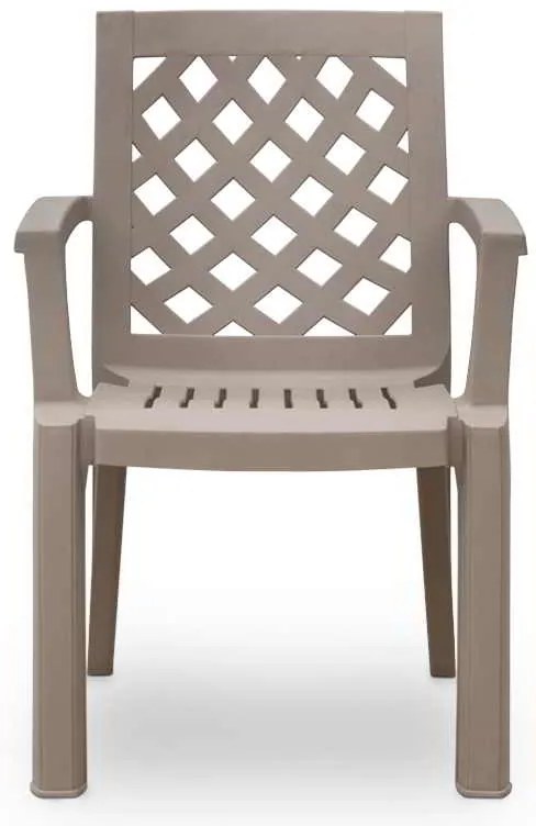 Πολυθρόνα πολυπροπυλενίου Kira Megapap χρώμα cappuccino 58x52x87εκ.