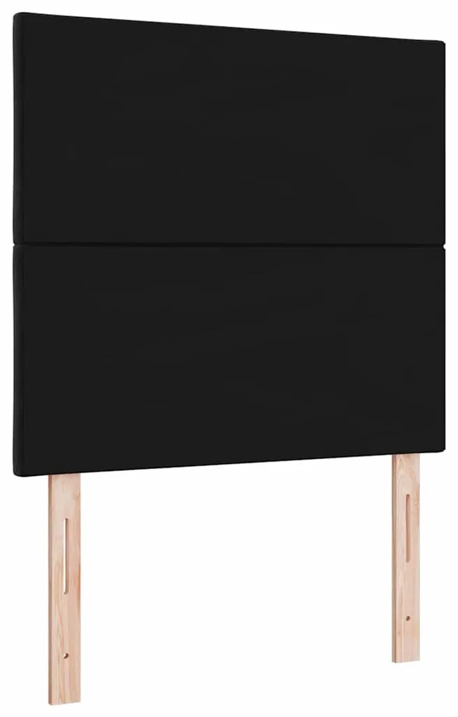 vidaXL Κεφαλάρι με κεφαλάρι Μαύρο 100 cm Βελούδο