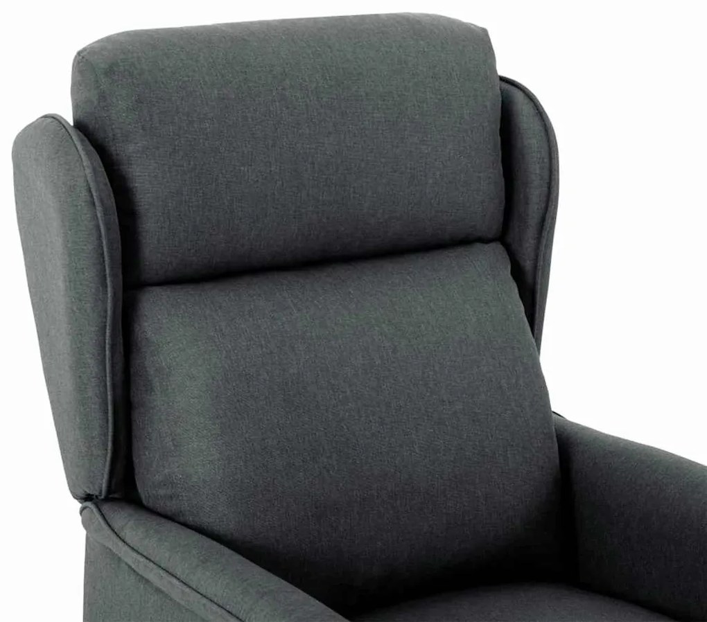 vidaXL Καρέκλα μασάζ Σκούρο γκρι 67.5 x 93.5 x 101.5 εκ ύφασμα