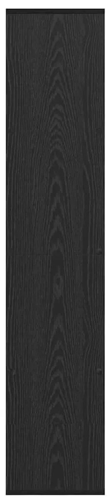 vidaXL Βιβλιοθήκη Μαύρη δρυς 132 x 29 x 141.5 εκ. Επεξεργασμένο ξύλο
