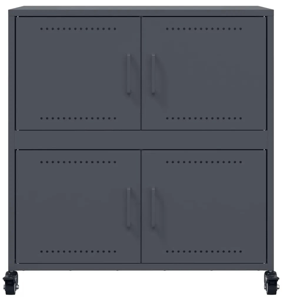 Μπουφές Ανθρακί 68x39x72 εκ. από Ατσάλι - Ανθρακί