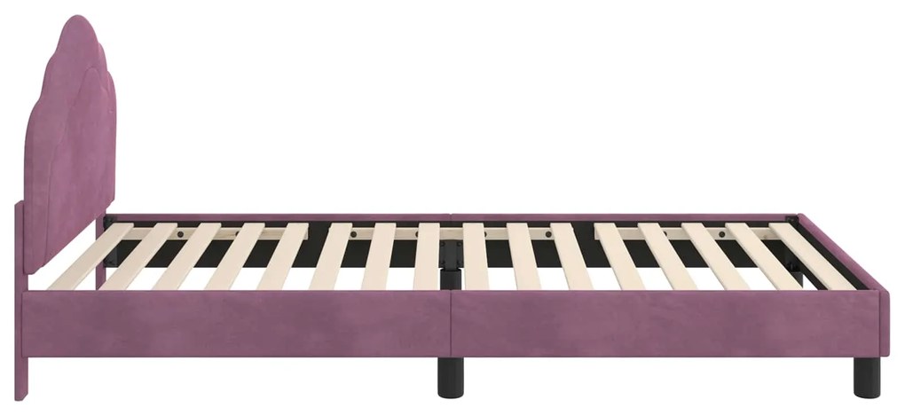 vidaXL Κρεβάτι Παιδικής Κρεβατοκάμαρας με Κεφαλάκι Μοβ 80 x 200 cm