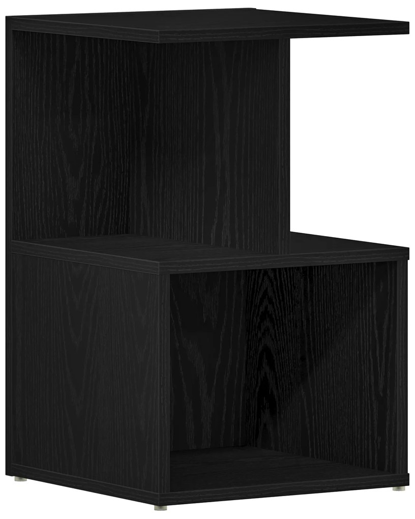 vidaXL Κομοδίνο σε Μαύρο Δρυς 35x35x55 εκ από Επεξεργασμένο Ξύλο