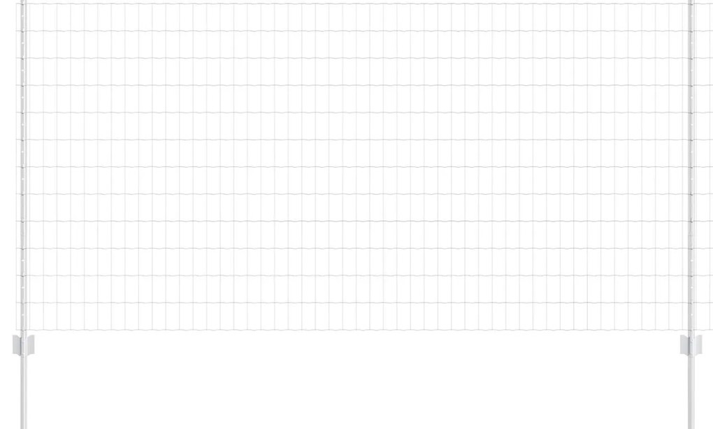 Τείχος και Πόστ Ασημί 1,2 x 10 m Ατσάλι