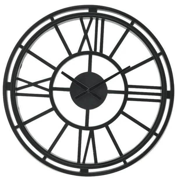 Ρολόι Τοίχου 3-20-925-0028  Μαύρο Δ50 Inart Πλαστικό