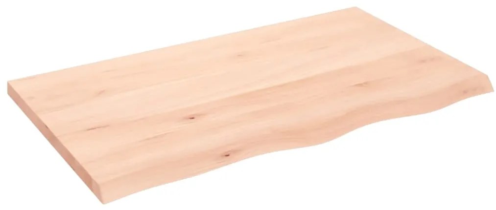 vidaXL Επιφάνεια Τραπεζιού 100x60x(2-4)εκ Ακατέργαστο Μασίφ Ξύλο Δρυός