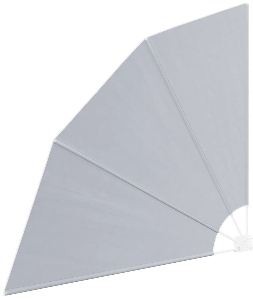 vidaXL Αδιάφανο σκίαστρο μπαλκονιού Γκρι 160 x 160 cm ύφασμα