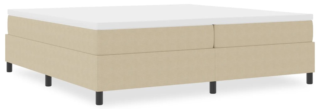 vidaXL Κρεβάτι Box Spring Ανοιχτό Πράσινο Γκρι 200x200 εκ. από Ψάθα