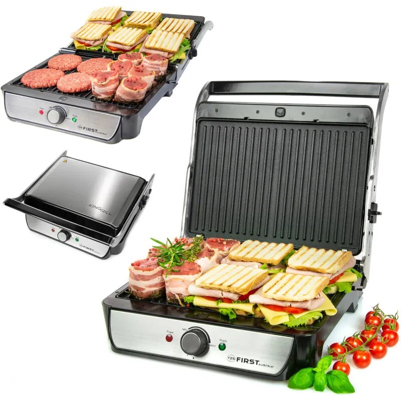 First Austria FA-5344-2 Τοστιέρα – grill με αποσπώμενες αντικολλητικές πλάκες και θερμοστάτη – 2000 W-199199-0049