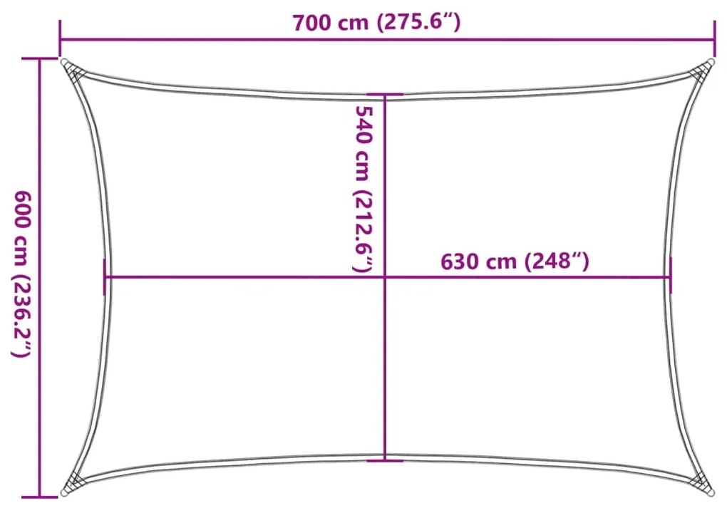 Πανί Σκίασης Κρεμ 6 x 7 μ. από HDPE 160 γρ/μ² - Κρεμ